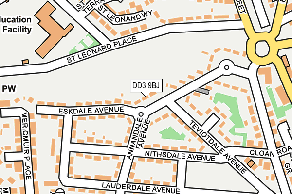 DD3 9BJ map - OS OpenMap – Local (Ordnance Survey)