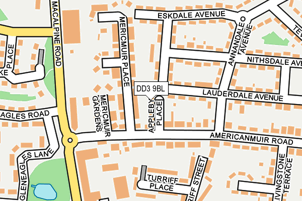 DD3 9BL map - OS OpenMap – Local (Ordnance Survey)
