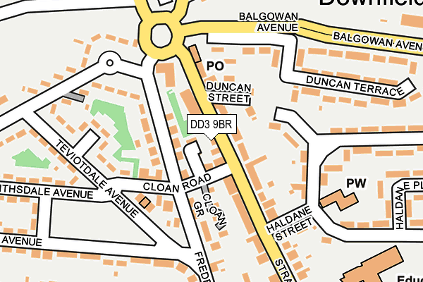 DD3 9BR map - OS OpenMap – Local (Ordnance Survey)