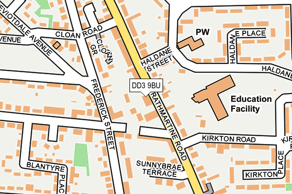 DD3 9BU map - OS OpenMap – Local (Ordnance Survey)