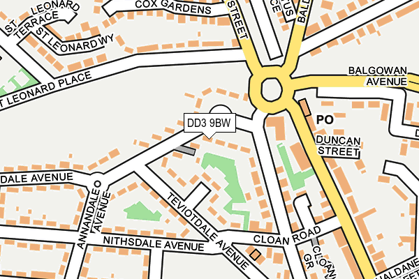DD3 9BW map - OS OpenMap – Local (Ordnance Survey)