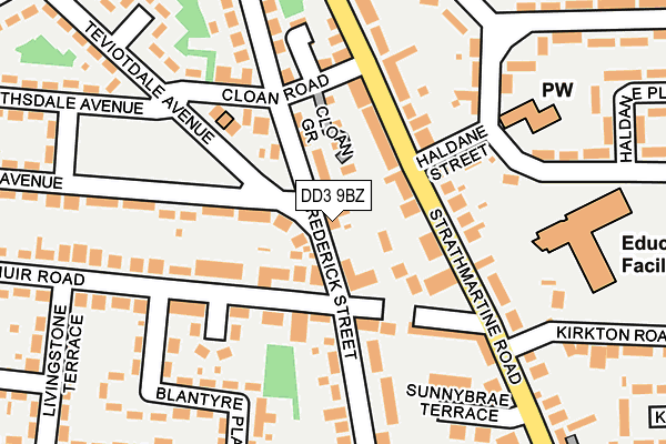 DD3 9BZ map - OS OpenMap – Local (Ordnance Survey)