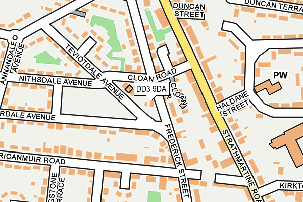 DD3 9DA map - OS OpenMap – Local (Ordnance Survey)