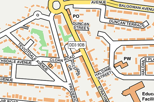 DD3 9DB map - OS OpenMap – Local (Ordnance Survey)