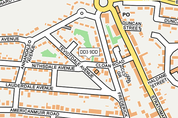 DD3 9DD map - OS OpenMap – Local (Ordnance Survey)