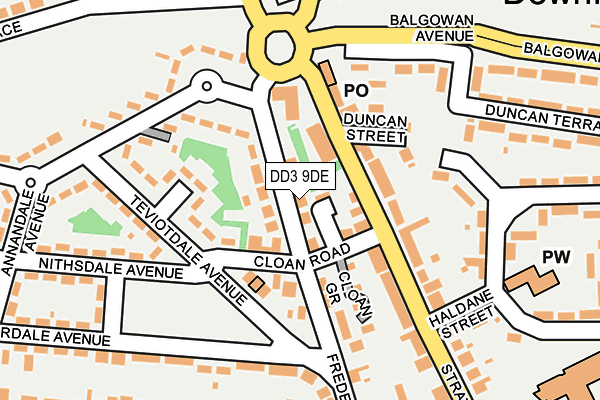 DD3 9DE map - OS OpenMap – Local (Ordnance Survey)