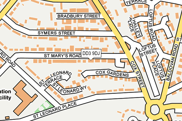 DD3 9DJ map - OS OpenMap – Local (Ordnance Survey)