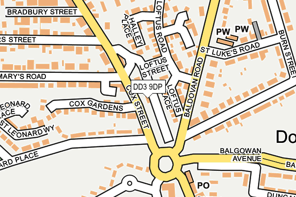 DD3 9DP map - OS OpenMap – Local (Ordnance Survey)