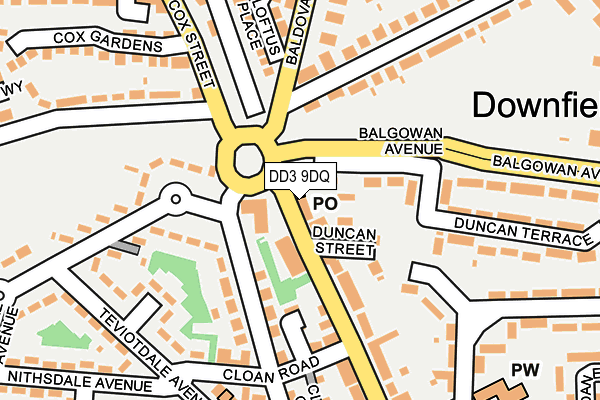 DD3 9DQ map - OS OpenMap – Local (Ordnance Survey)