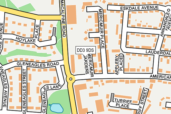 DD3 9DS map - OS OpenMap – Local (Ordnance Survey)