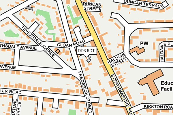 DD3 9DT map - OS OpenMap – Local (Ordnance Survey)
