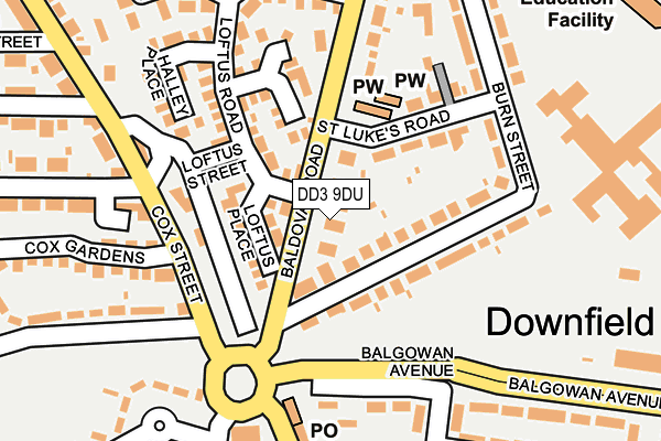 DD3 9DU map - OS OpenMap – Local (Ordnance Survey)