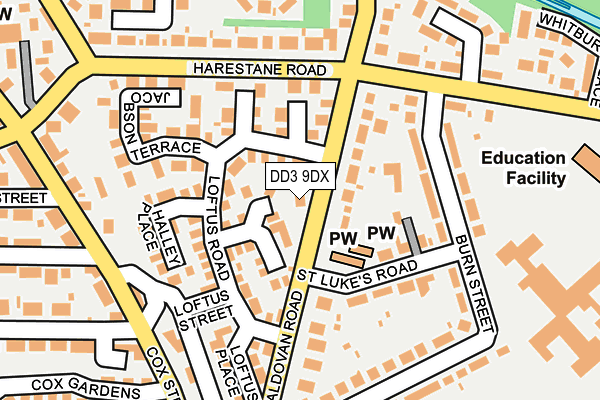 DD3 9DX map - OS OpenMap – Local (Ordnance Survey)