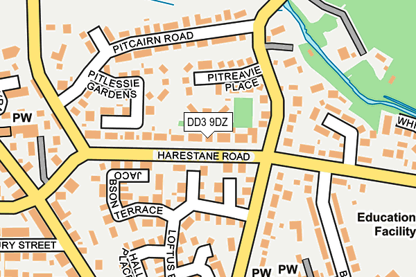 DD3 9DZ map - OS OpenMap – Local (Ordnance Survey)