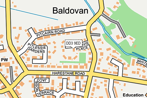 DD3 9ED map - OS OpenMap – Local (Ordnance Survey)