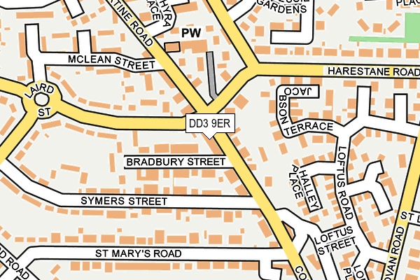 DD3 9ER map - OS OpenMap – Local (Ordnance Survey)
