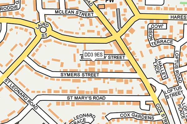 DD3 9ES map - OS OpenMap – Local (Ordnance Survey)