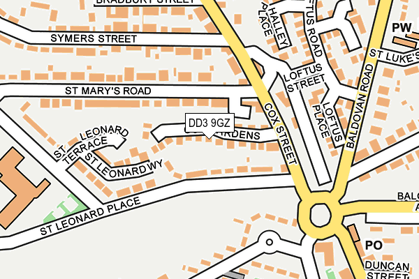 DD3 9GZ map - OS OpenMap – Local (Ordnance Survey)
