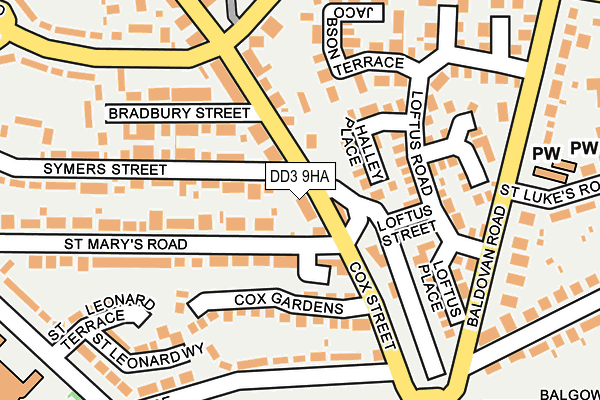 DD3 9HA map - OS OpenMap – Local (Ordnance Survey)