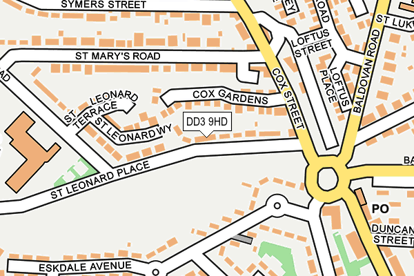 DD3 9HD map - OS OpenMap – Local (Ordnance Survey)