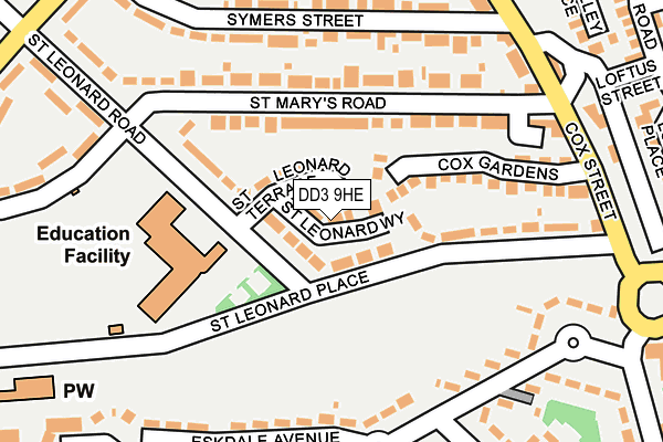 DD3 9HE map - OS OpenMap – Local (Ordnance Survey)