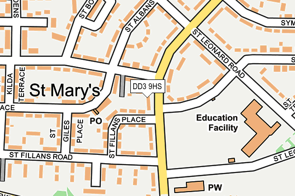 DD3 9HS map - OS OpenMap – Local (Ordnance Survey)