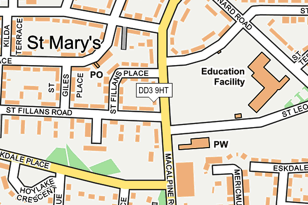 DD3 9HT map - OS OpenMap – Local (Ordnance Survey)