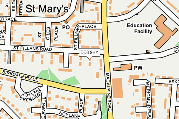 DD3 9HY map - OS OpenMap – Local (Ordnance Survey)