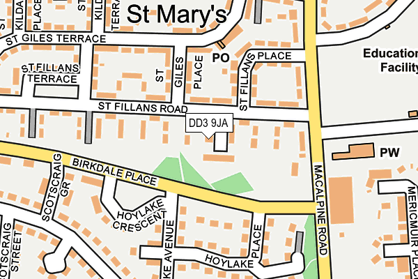 DD3 9JA map - OS OpenMap – Local (Ordnance Survey)