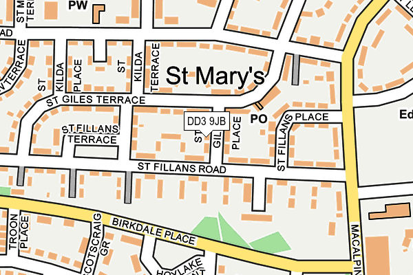 DD3 9JB map - OS OpenMap – Local (Ordnance Survey)