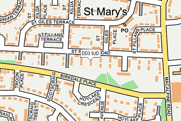 DD3 9JD map - OS OpenMap – Local (Ordnance Survey)