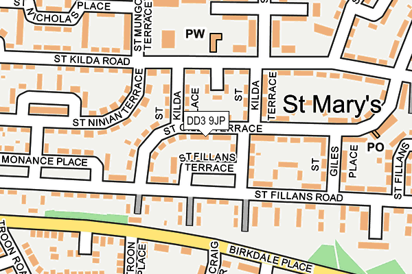 DD3 9JP map - OS OpenMap – Local (Ordnance Survey)