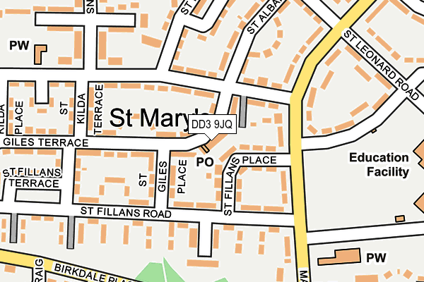 DD3 9JQ map - OS OpenMap – Local (Ordnance Survey)