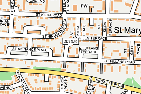 DD3 9JR map - OS OpenMap – Local (Ordnance Survey)