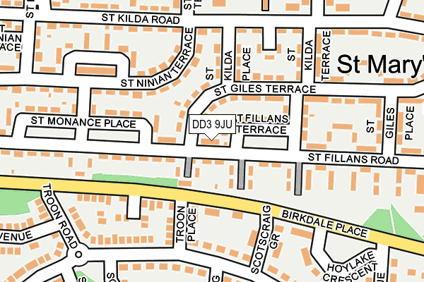 DD3 9JU map - OS OpenMap – Local (Ordnance Survey)