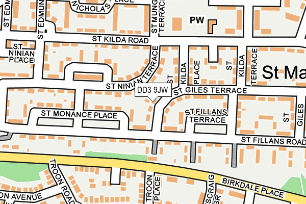 DD3 9JW map - OS OpenMap – Local (Ordnance Survey)