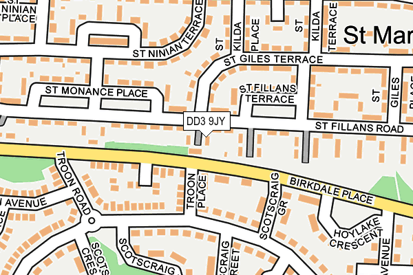 DD3 9JY map - OS OpenMap – Local (Ordnance Survey)
