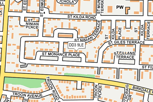 DD3 9LE map - OS OpenMap – Local (Ordnance Survey)