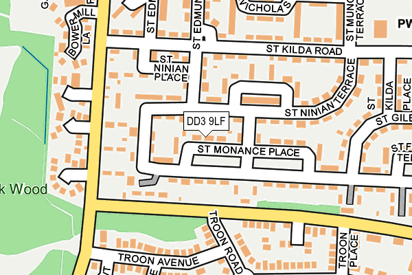 DD3 9LF map - OS OpenMap – Local (Ordnance Survey)
