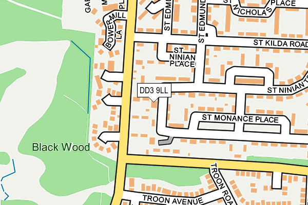 DD3 9LL map - OS OpenMap – Local (Ordnance Survey)