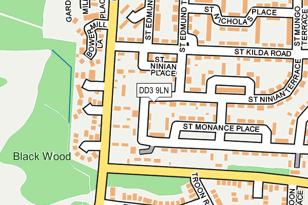 DD3 9LN map - OS OpenMap – Local (Ordnance Survey)