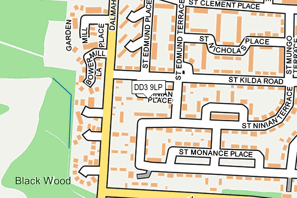 DD3 9LP map - OS OpenMap – Local (Ordnance Survey)
