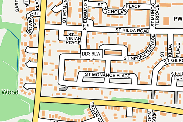DD3 9LW map - OS OpenMap – Local (Ordnance Survey)