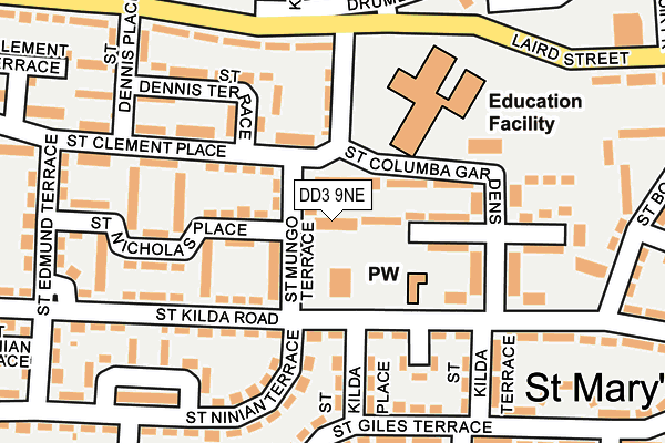 DD3 9NE map - OS OpenMap – Local (Ordnance Survey)