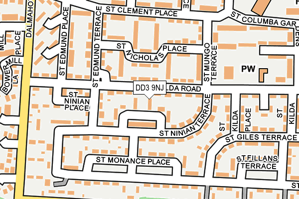 DD3 9NJ map - OS OpenMap – Local (Ordnance Survey)