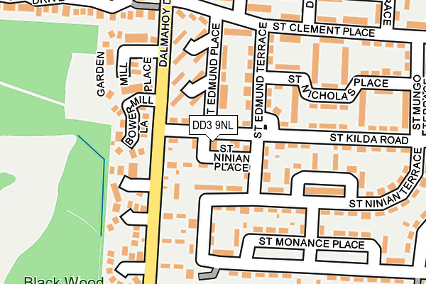 DD3 9NL map - OS OpenMap – Local (Ordnance Survey)