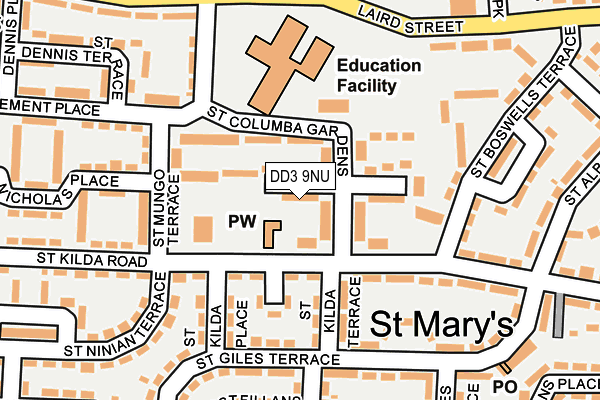 DD3 9NU map - OS OpenMap – Local (Ordnance Survey)