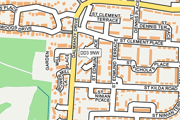 DD3 9NW map - OS OpenMap – Local (Ordnance Survey)