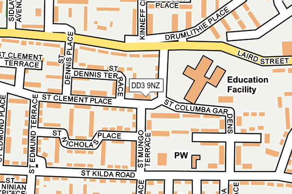 DD3 9NZ map - OS OpenMap – Local (Ordnance Survey)