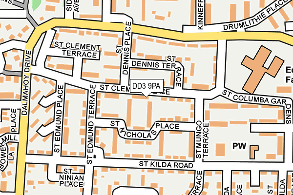 DD3 9PA map - OS OpenMap – Local (Ordnance Survey)
